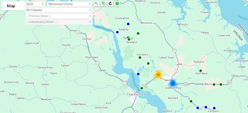 Most Dangerous Intersections in Richmond County for Car Accidents (Updated 2025)